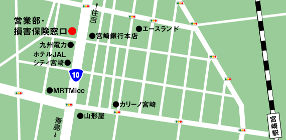 宮崎中央支社：地図