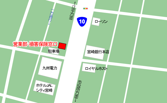 宮崎中央支社：詳細地図